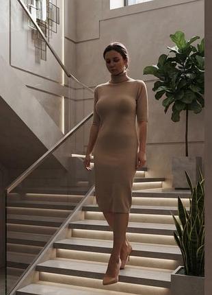 Кашемировое базовое платье в мега кроя от donna
