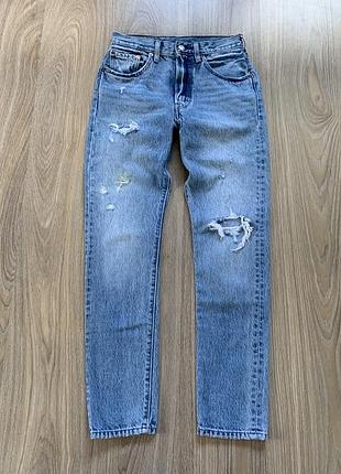 Жіночі блакитні оригінальні джинси levis 501