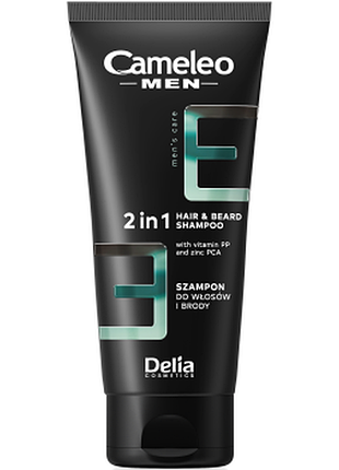 Шампунь-гель 2 в 1 для мытья волос, бороды и тела delia cameleo men, 150мл, 150 мл
