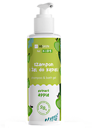 Шампунь+гель для душа 2 в 1 детский hiskin kids с ароматом яблоко, 280мл, 280 мл