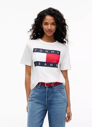 Нова футболка tommy jeans big flag logo t-shirt від американського бренду tommy hilfiger м 38 usa 🇺🇸