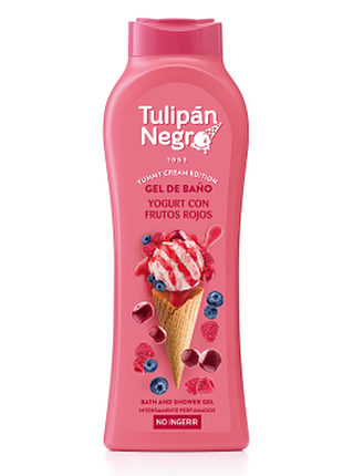 Гель для душа tulipan negro ягодный йогурт 650мл, 650 мл