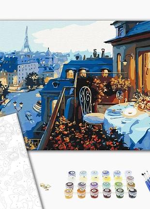 Brushme classic картина по номерам вид на париж, 40×50 см