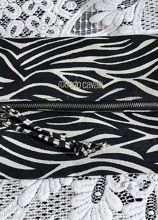 Клатч жіночий roberto cavalli вінтажний з анімалістичним принтом