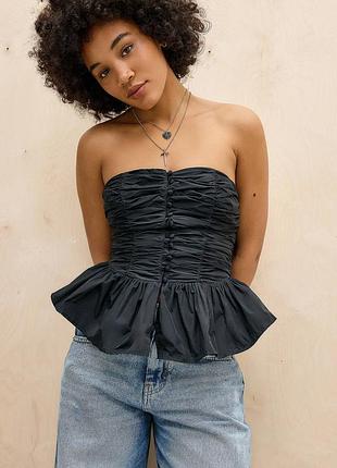 Корсетний топ жіночий kimchi blue adeline tube top чорний