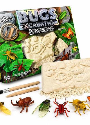 Набір для розкопок комах bugs excavation danko toys творчість археолога 6 видів комах 6+