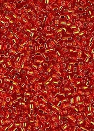 Db-43 бисер miyuki delica beads 11/0 (блестящий темно-оранжевый)