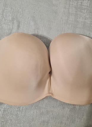 Бюстгальтер жіночий wonderbra бандо без бретелей бежевий