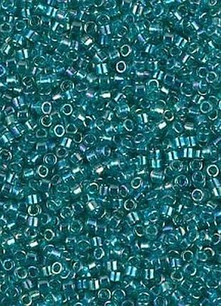 Db-1248 бисер miyuki delica beads 11/0 (прозрачный радужный бирюзовый темный)