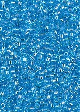 Db-1249 бисер miyuki delica beads 11/0 (прозрачный радужный голубой)