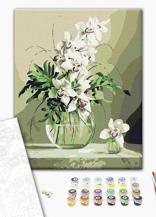 Brushme classic картина за номерами орхідеї у вазі, 40×50 см