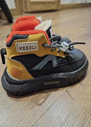 Черевики для дітей keeoli демісезонні чорно-жовті