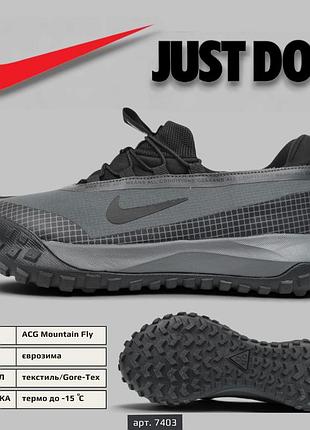Мужские кроссовки nike acg mountain fly lowstarx grey black