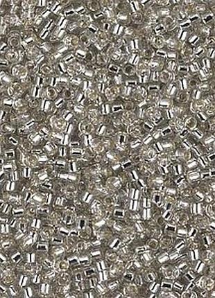 Db-1211 бисер miyuki delica beads 11/0 (блестящий серебряный)