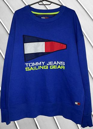 Чоловічий оверсайз світшот tommy hilfiger jeans sailing gear xl xxl 54 56 томмі хілфігер кофта худі tommy hilfiger jeans xl xxl