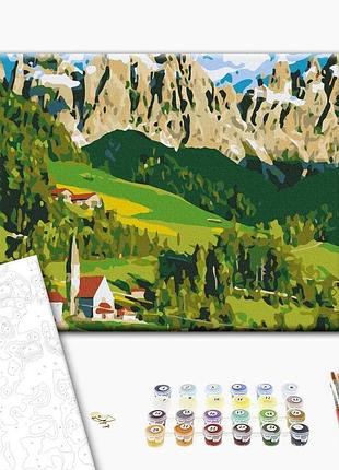 Brushme classic картина по номерам дом в альпах, 30×40 см