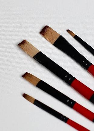Brushme набор профессиональных нейлоновых плоских кистей, 5 шт.