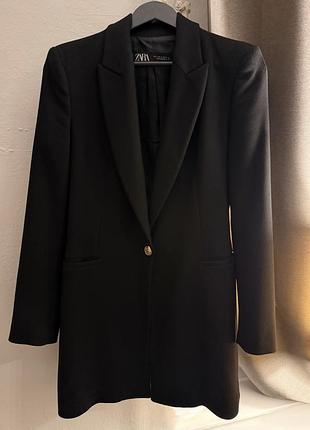 Піджак zara чорний подовжений