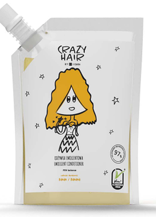 Кондиционер для волос смягчающий hiskin crazy hair с ароматом банана, 100мл (дой-пак), 100 мл