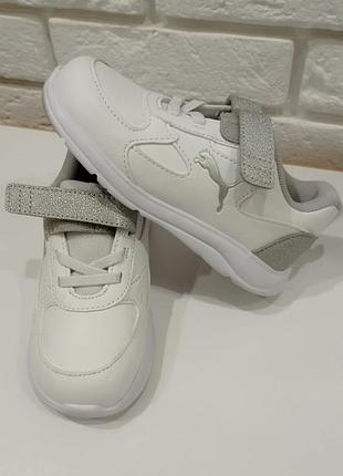 Кросівки дитячі puma білі, розмір 27, довжина устілки 17,5 см