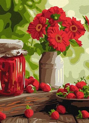 Картина по номерам клубничное варенье