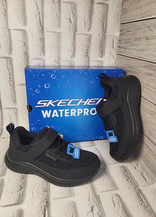 Кросівки для хлопчика skechers waterproof демісезонні чорні