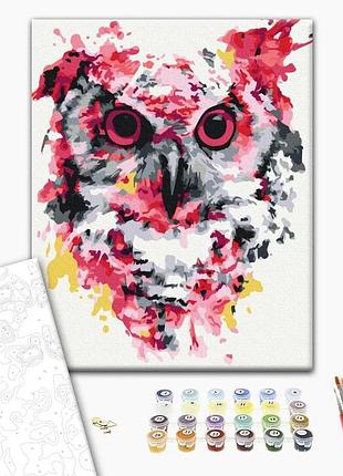 Brushme classic картина за номерами сова в фарбах, 30×40 см