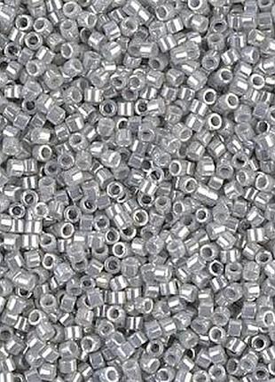 Db-252 бисер miyuki delica beads 11/0 (жемчужный серый искрящийся)
