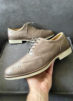 Мужские туфли броги ecco biarritz oxford р. 44 (28,5-29 см )
