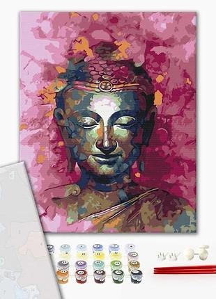 Brushme premium картина по номерам будда в розовых оттенках, 40×50 см, 40x50 см