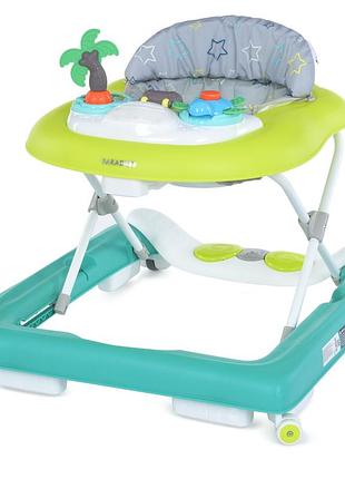 Детские ходунки el camino me 1103 tropical green с музыкой и светом