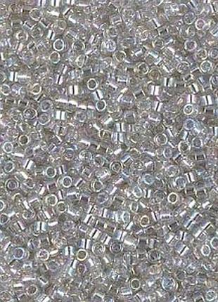 Db-1251 бисер miyuki delica beads 11/0 (прозрачный радужный серый бледный)