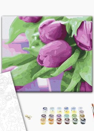 Brushme classic картина по номерам тюльпаны на столе, 48×60 см
