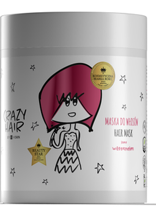 Маска для волос hiskin crazy hair с ароматом арбуз, 1000мл, 1000 мл