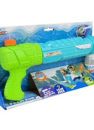 Водный пистолет foam gun f9106(green) стреляет пеной, дальность 3-4 метра