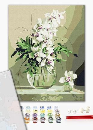 Brushme premium картина за номерами орхідеї у вазі, 40×50 см, 40x50 см