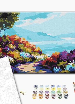Brushme classic картина по номерам цветы у моря, 30×40 см, 30×40 см