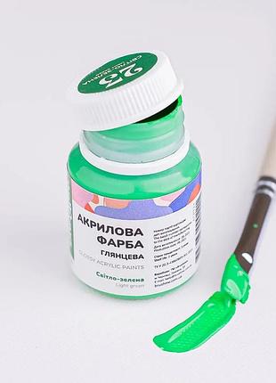 Brushme акриловая краска для декора светло-зеленая, 20 мл, светло-зеленый
