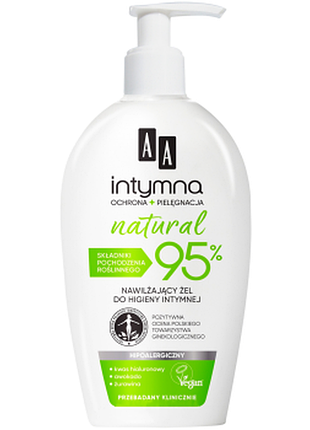 Мицеллярный гель для интимной гигиены aa intimate natural 95%, 300мл, 300 мл