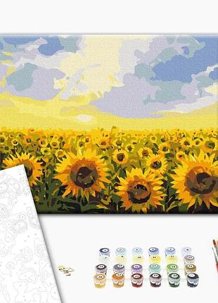 Brushme classic картина по номерам поле подсолнухов, 30×40 см