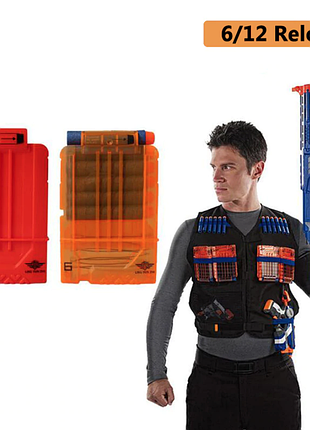 Напівпрозорий магазин для зброї nerf 6 стріл - transparent arsenal for weapons nerf 6 arrows