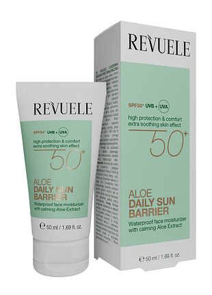 Revuele крем для лица ежедневный солнцезащитный с алое sun barrier spf 50+, 50 мл, 50 мл