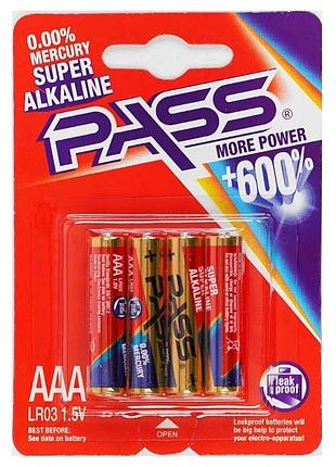 Батарейка "pass" alkaline ааа 1,5v (4шт.) арт. c 56889