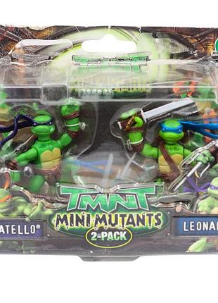 Набір міні-фігурок донателло та леонардо - donatello and leonardo, 4kids, playmates