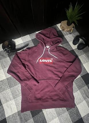 Чоловіче худі levi's graphic batwing logo бордове