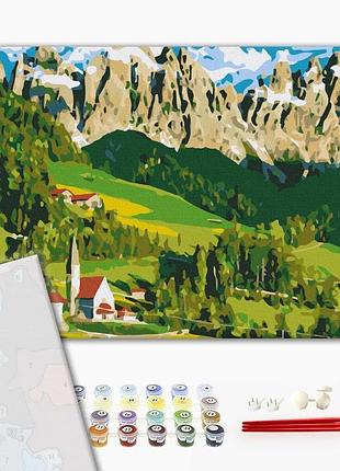 Brushme premium картина по номерам дом в альпах, 40×50 см, 40x50 см