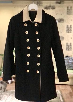 Демісезонне чорне драпове пальто бренду sartoriale: