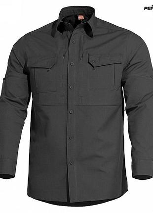 Cорочка pentagon plato long sleeve - black
