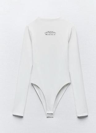 Боді жіноче zara лонг біле 3