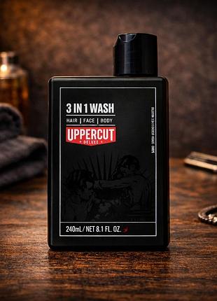Uppercut deluxe 3 in 1 wash чоловічий шампунь для волосся чоловічий щоденний засіб для догляду за волоссям, обличчям та тілом